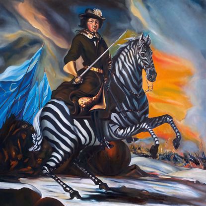 King Charles XII on a zebra